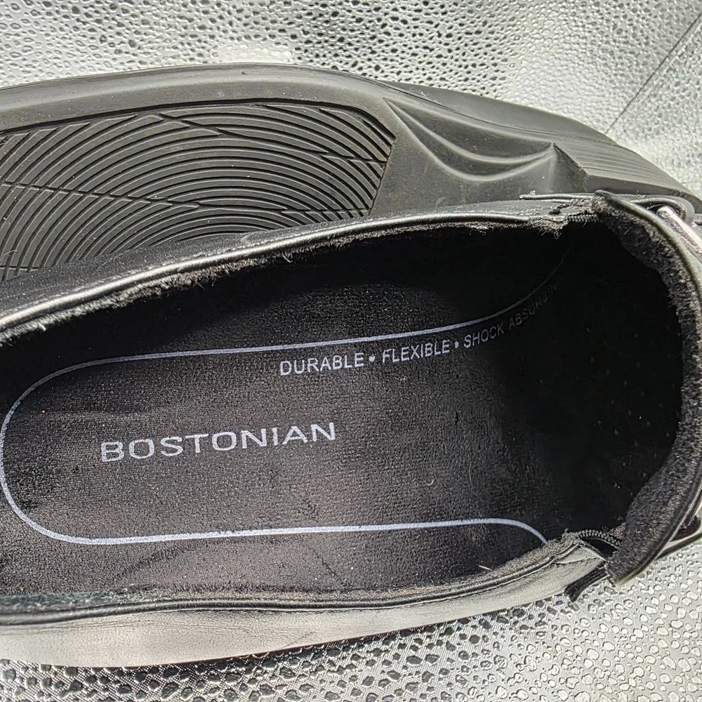 Bostonian Men's Black Leather Loafers Size 9 M Classic Horsebit Slip-On Comfort